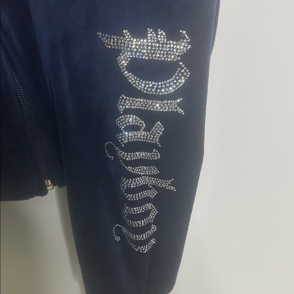 Playboy Dark Blue Velour Set with Rhinestones - Picture 7 of 10